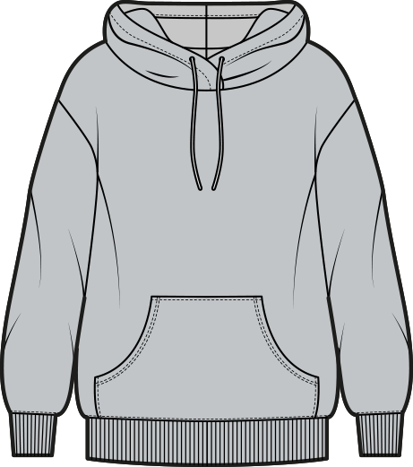 Hoodie unisex mit fertigen Designs