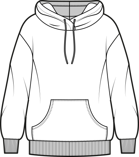 Hoodie unisex mit fertigen Designs