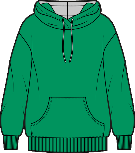 Hoodie unisex mit fertigen Designs